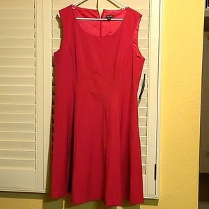 Voir Voir dark red skater dress.  Fit and flare.